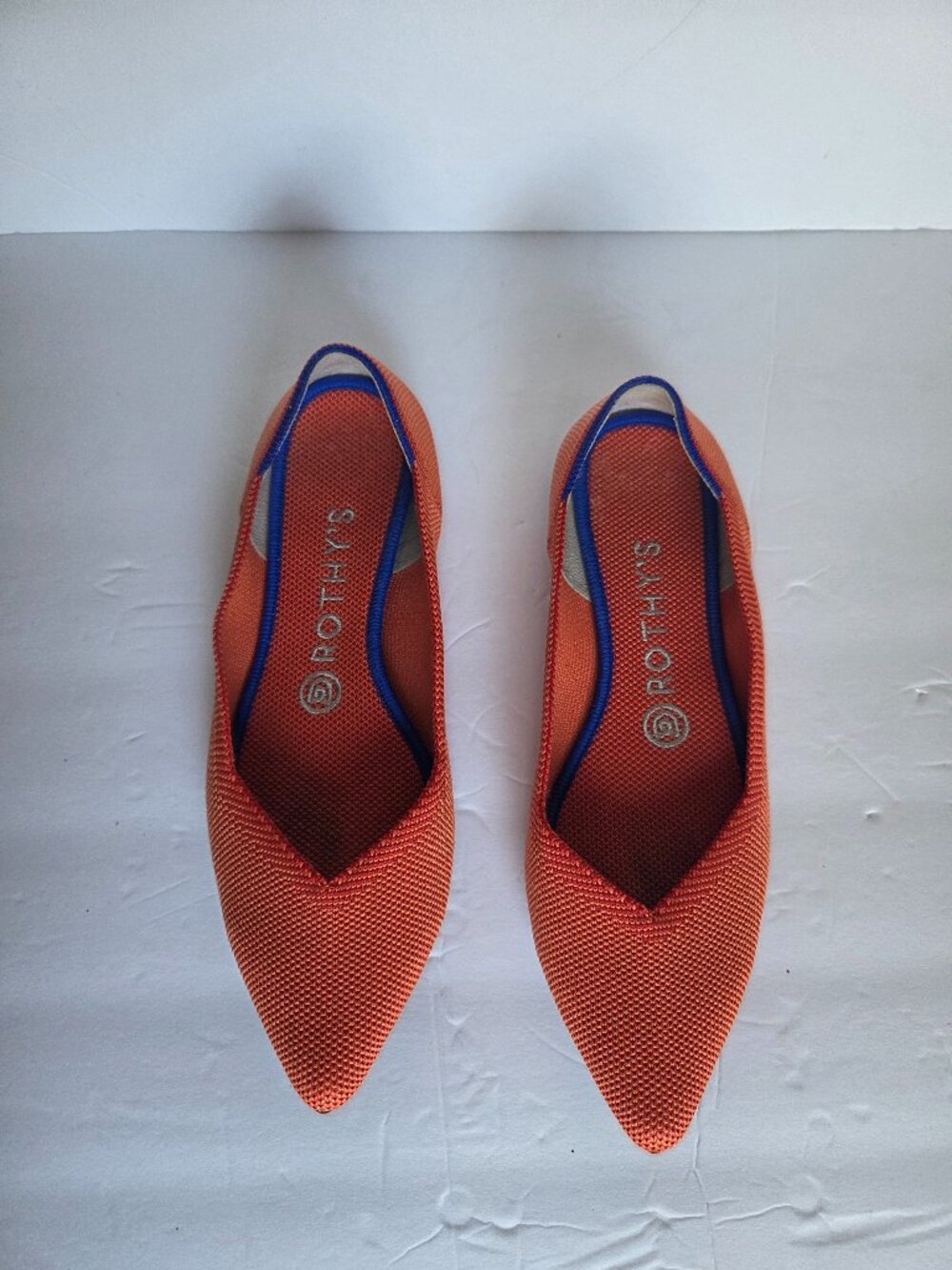 ROTHY'S Orange Pointed Toe Flats